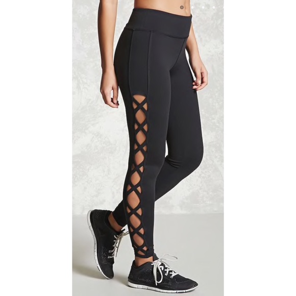 Forever 21 Pants - Forever 21 Active Crisscross Leggings